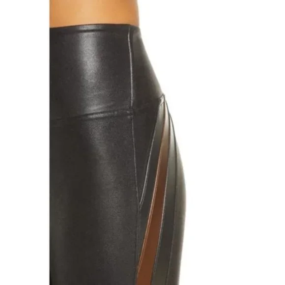 Spanx Faux Leather Track Stripe Leggings - Picture 5 of 7